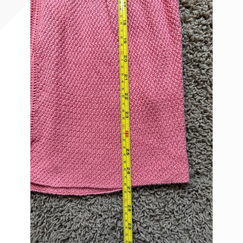 J.Jill Cardigan Petite Coral Pink Pointelle Linen Blend Sweater Size S - Picture 8 of 8